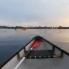 Laivas priekšgals mierīgā Daugavā